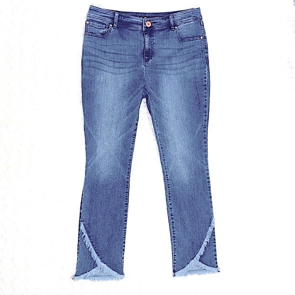 Jeans INC INTERNATIONAL CONCEPTS Blue Ankle Mid Rise Skinny Leg Regular Size 6 - Picture 2 of 12